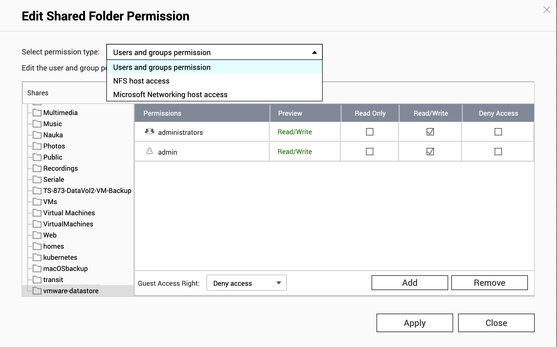 Vmware esxi настройка nfs