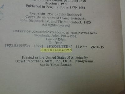 Finding an ISBN on a copyright page
