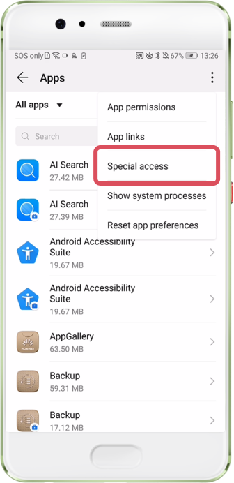 Huawei Step 1 Special Access