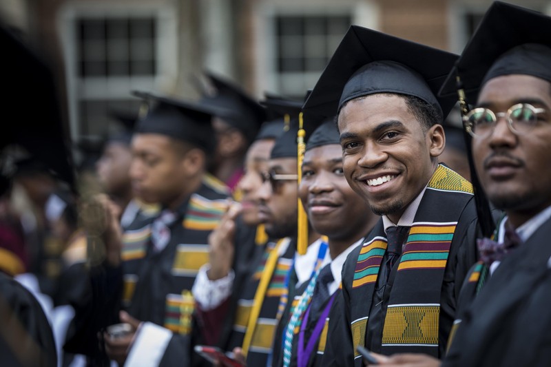 Morehouse College students at commencement