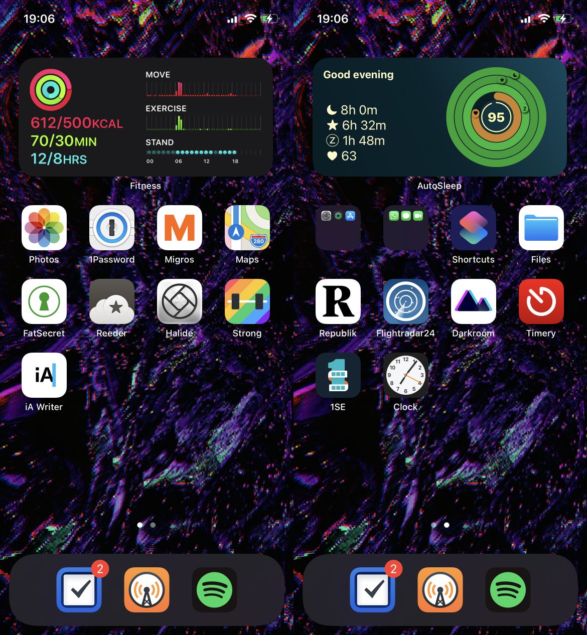 Screenshot of iOS