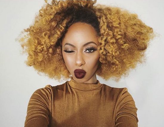 Spicy Mustard Curly Hair Color Ideas