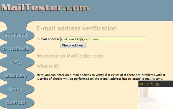 email check address if valid still active verify