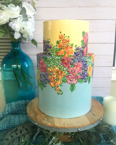 Painted Buttercream Flowers