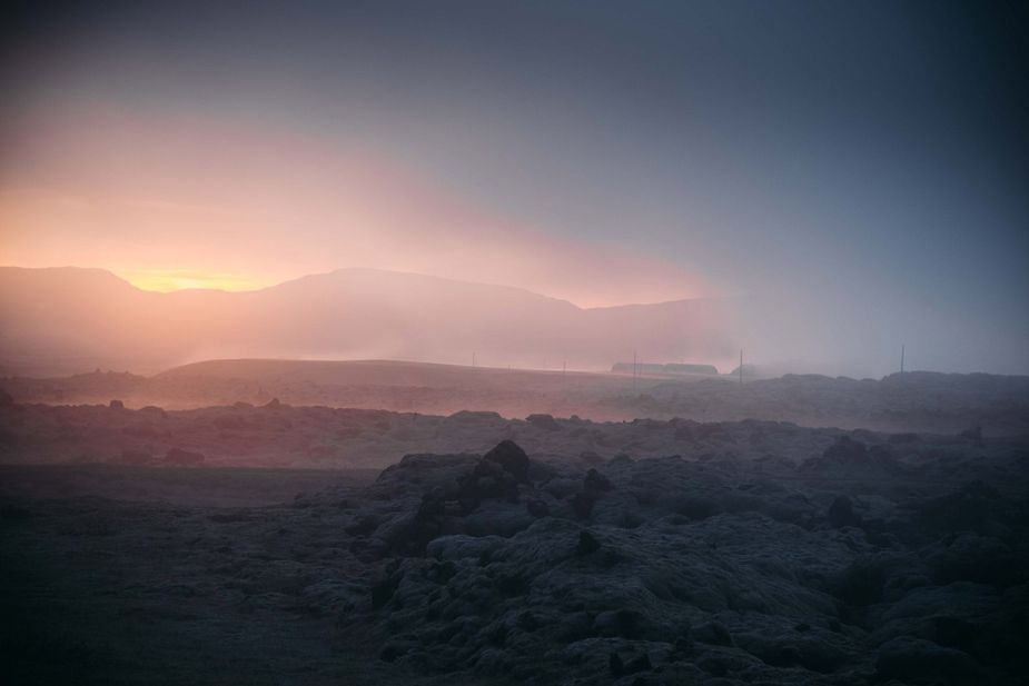 Nebel, Landschaft, Island
