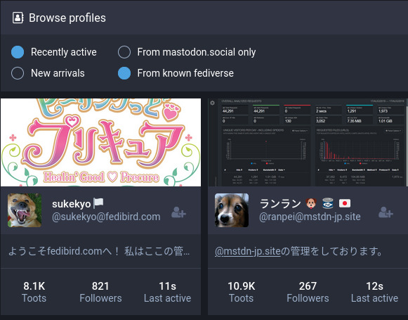 Profile directory as seen from mastodon.social