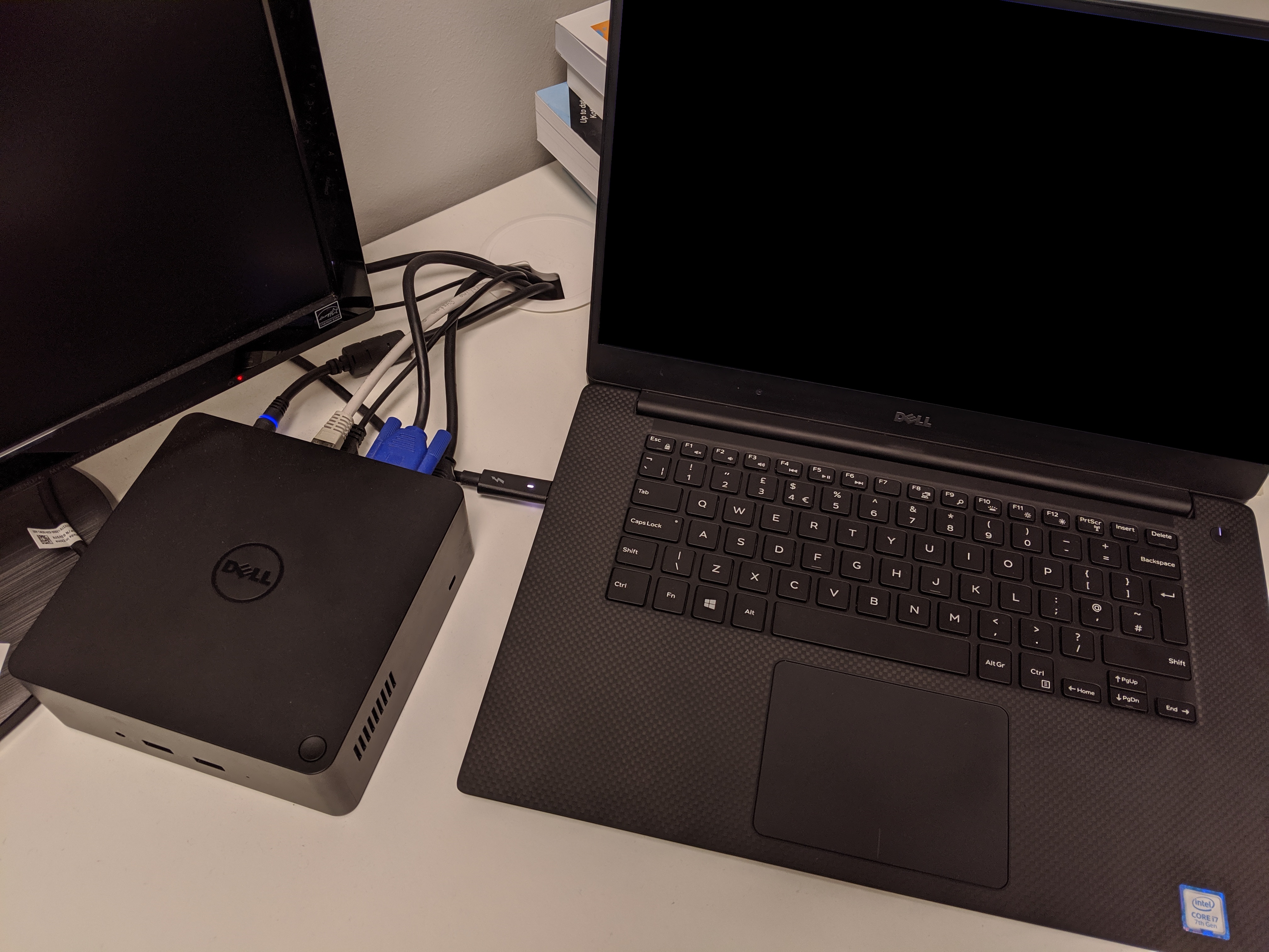 My old work setup with an XPS-15 and a TB16 dock