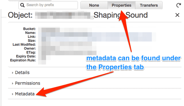 add metadata in s3 0