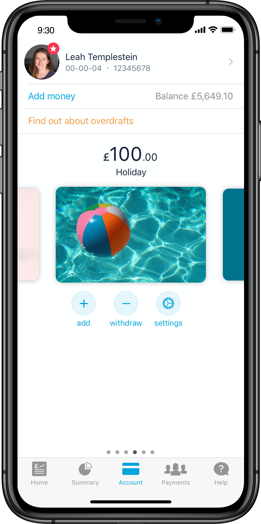 Image of Monzo Pots in the app
