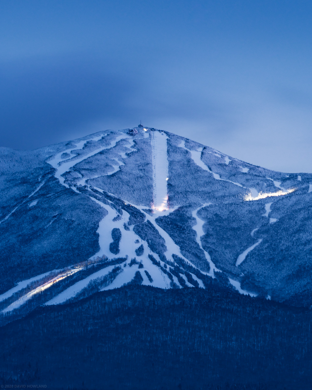Blue Hour Grooming at Cannon Mountain