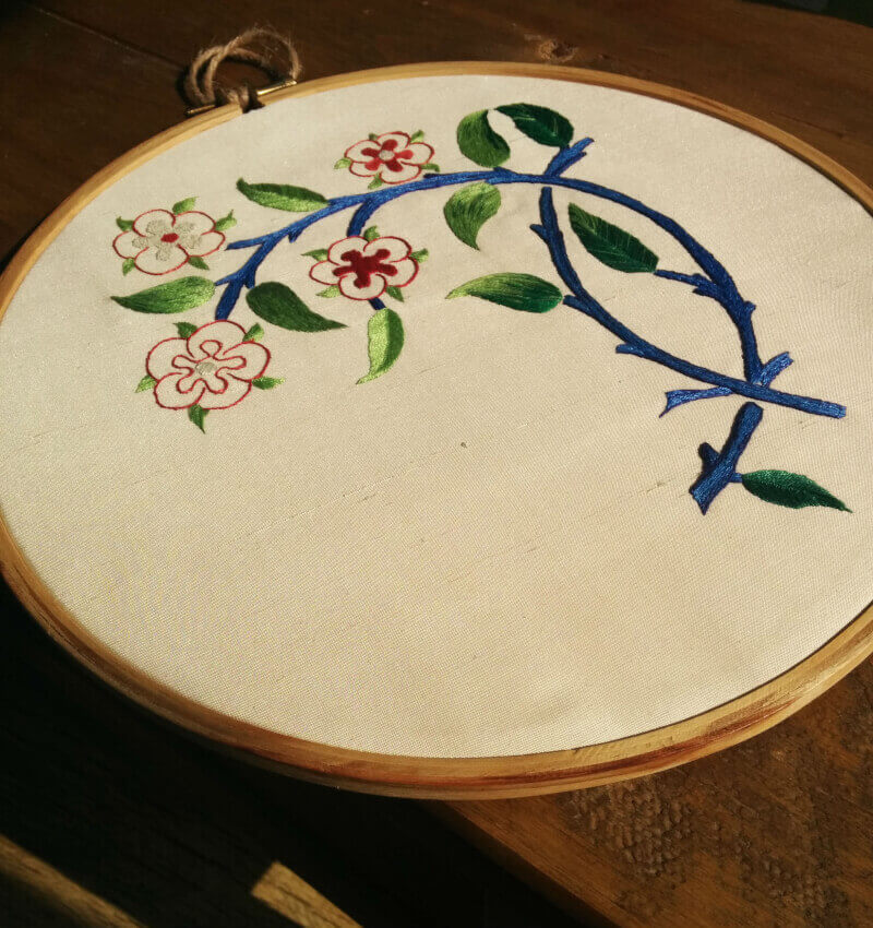 A silk shading based on a William Morris design