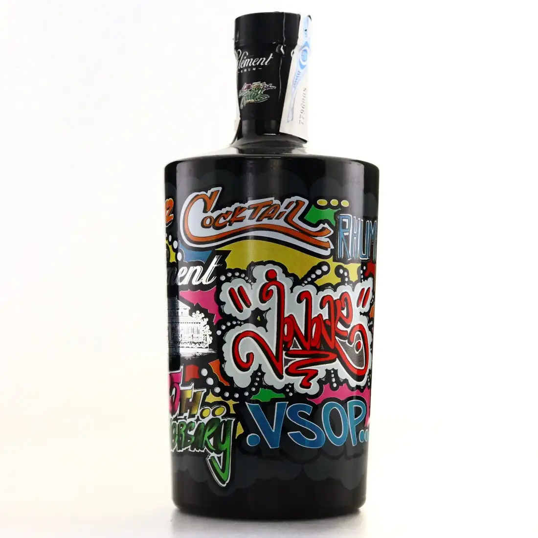 Image of the front of the bottle of the rum Clément VSOP 125th Anniversary Edition by JonOne