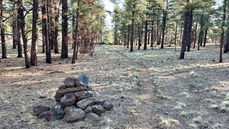 A rock cairn on the Continental Divide Trail