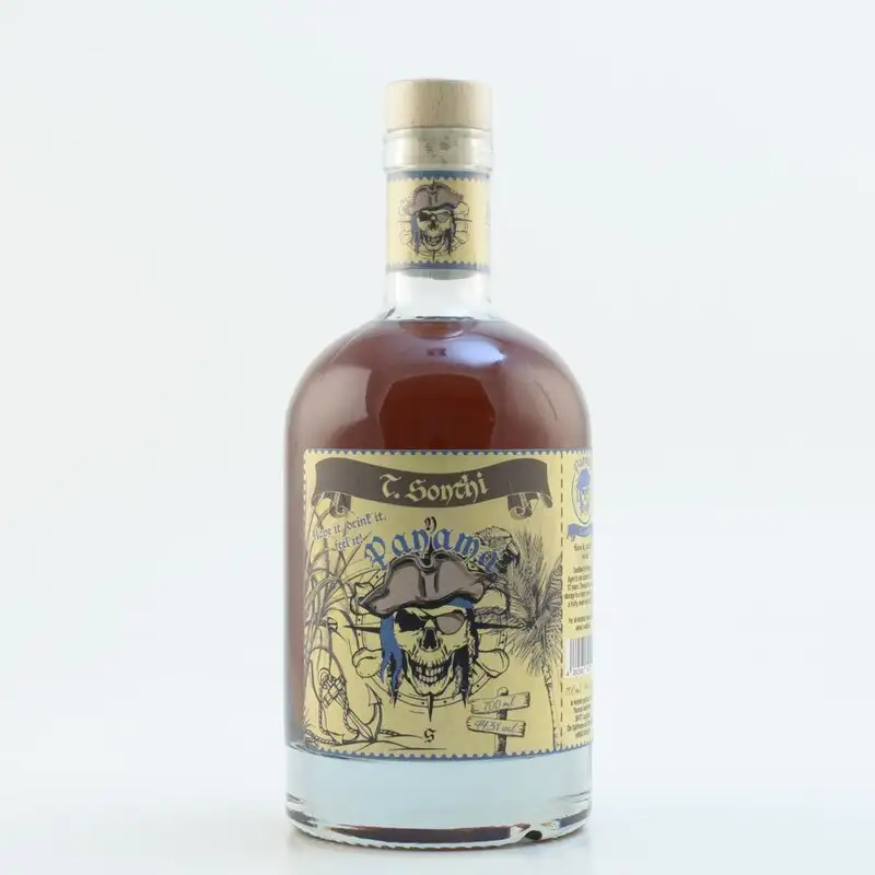 Image of the front of the bottle of the rum T.Sonthi Panama