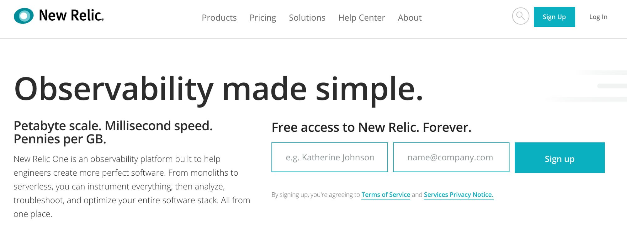 New Relic consolidated all products under the Observability category.
