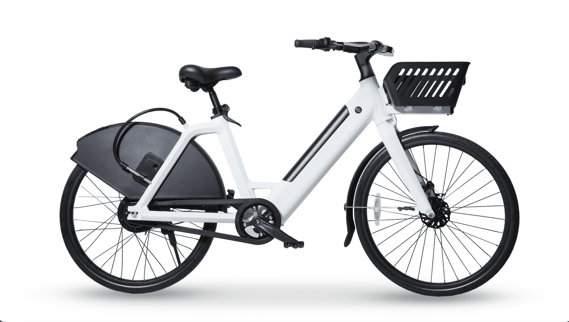 The WD150 co-developed e-bike with a white background display.