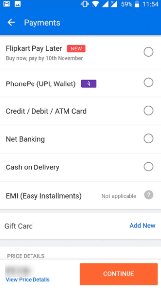 Flipkart payment gateway