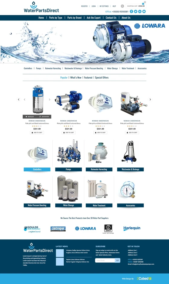 New eCommerce Website Launched for Wexford’s Water Parts Direct