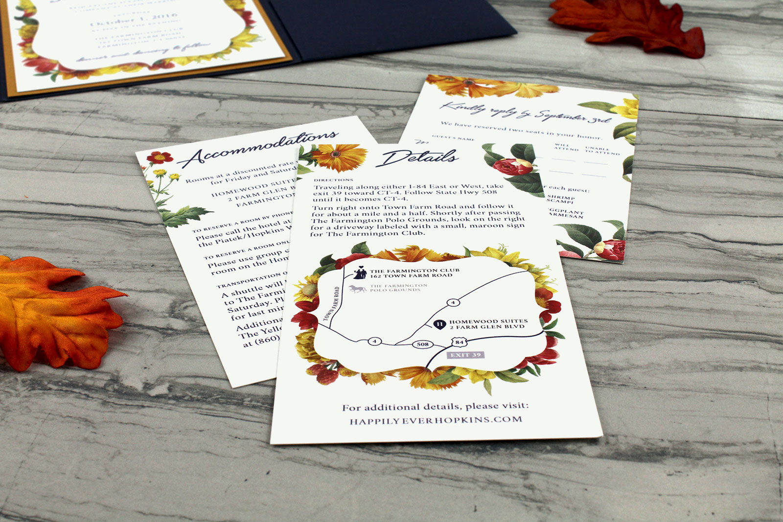 Kristina and Samuel's wedding invitations