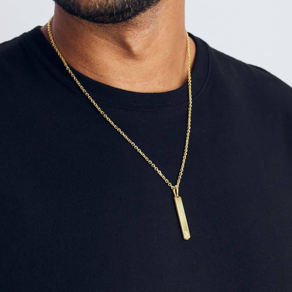 The Skyline Pendant Necklace | Solid Gold Men's Chain + Pendant | JAXXON