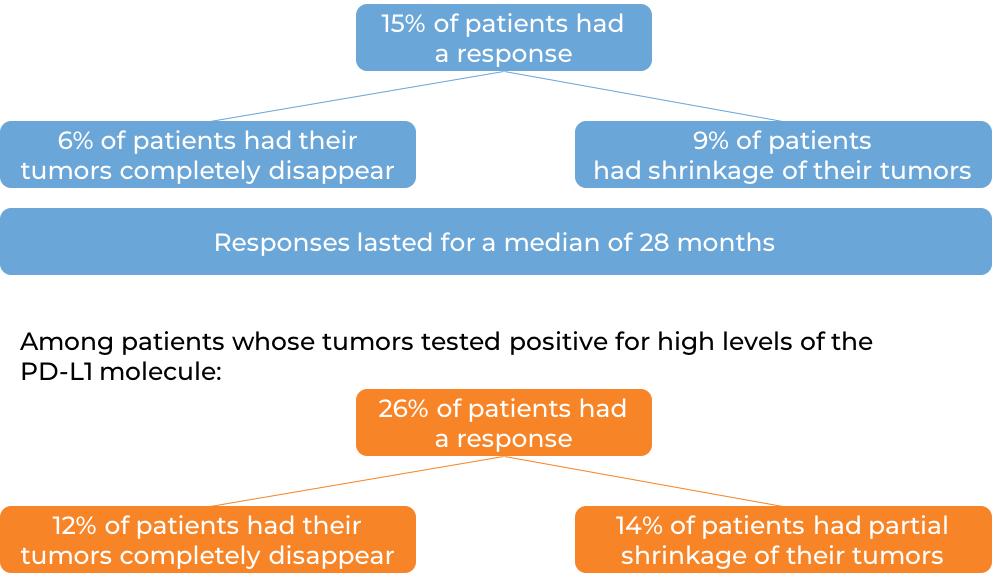 Results following treatment with Tecentriq Results following treatment with Tecentriq (diagram)