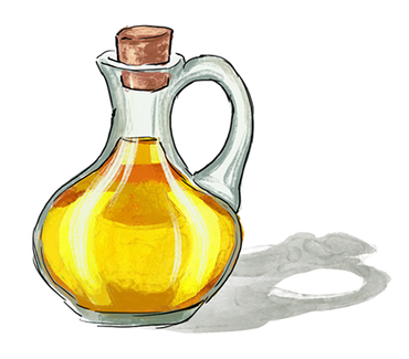 Illustration of a bottle of Olive Oil
