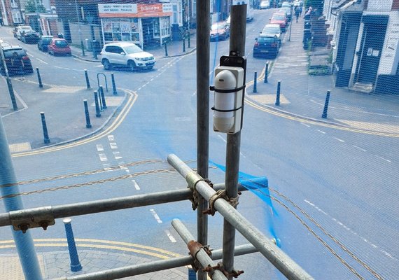 alarm on a scaffolding in London