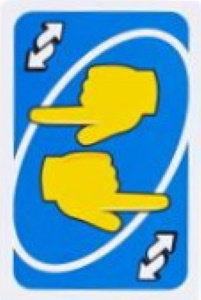 Emoji Blue Uno Reverse Card