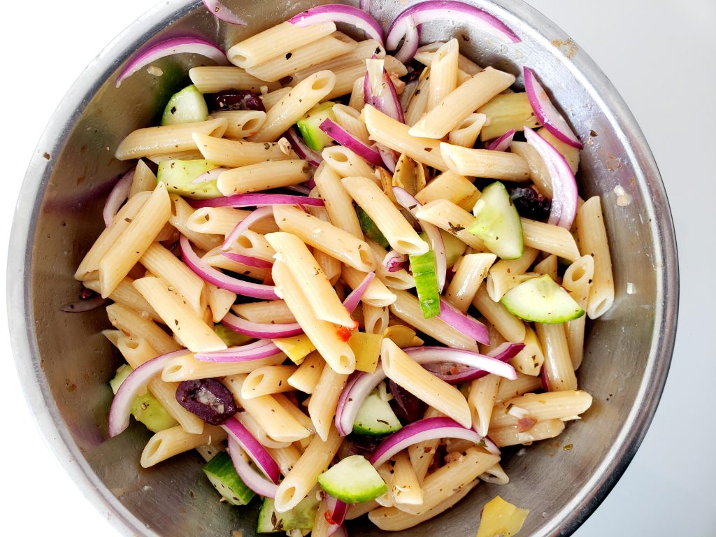 Loaded Greek Pasta Salad | Let's Talk Vegan
