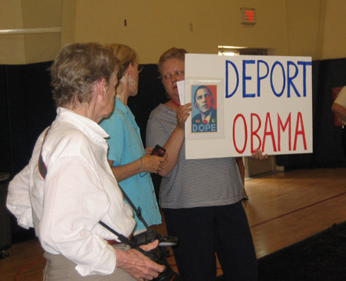 Deport Obama, Birther Sign Says