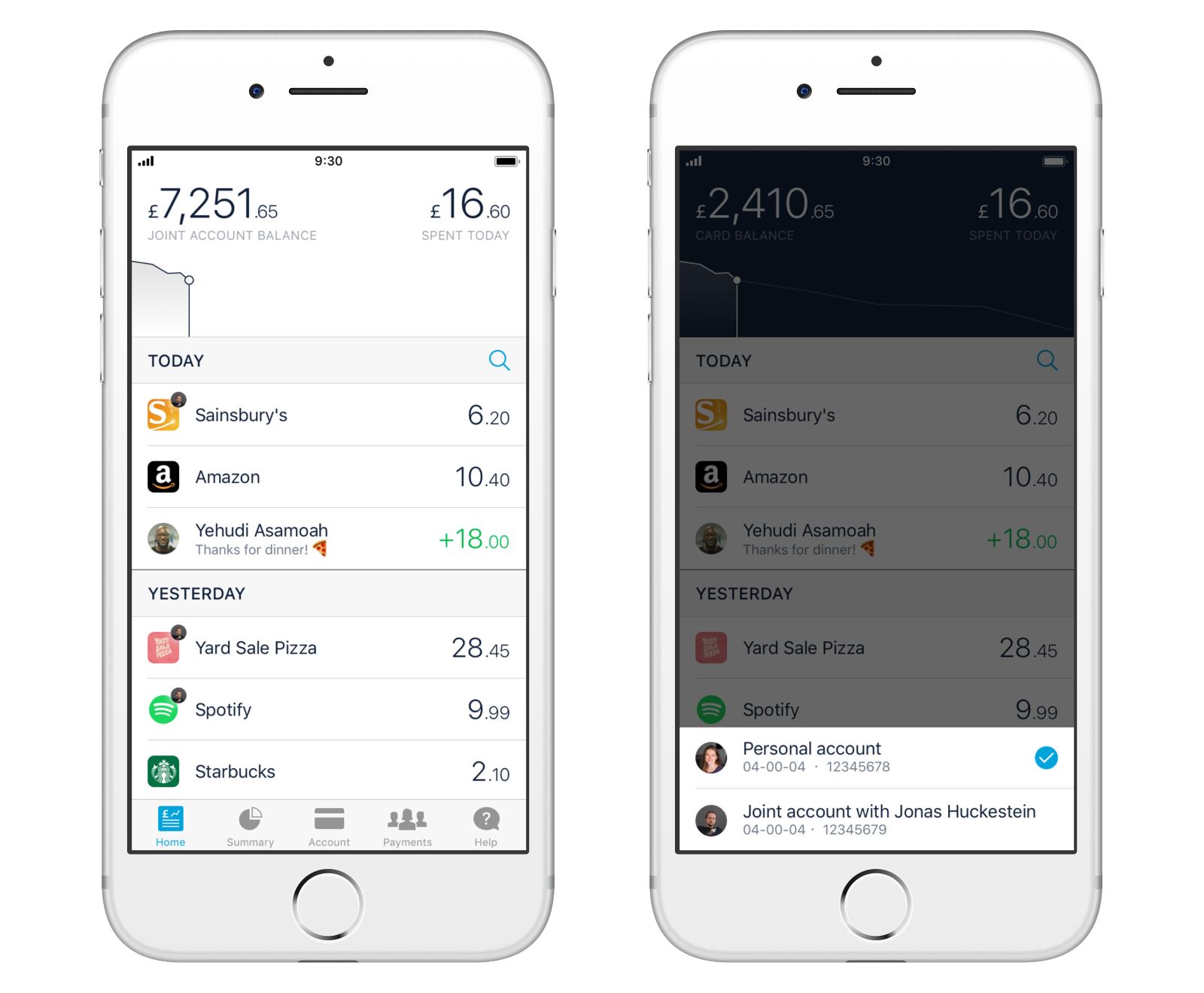 joint account switcher