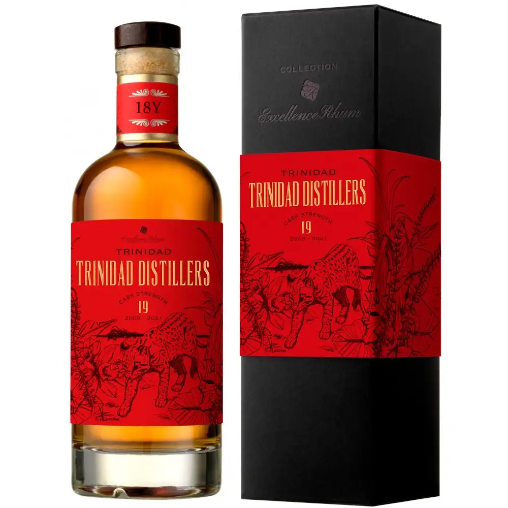 Image of the front of the bottle of the rum Trinidad Distillers