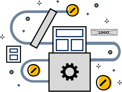 A graphic depicting ApplyCycle's customizable elements.