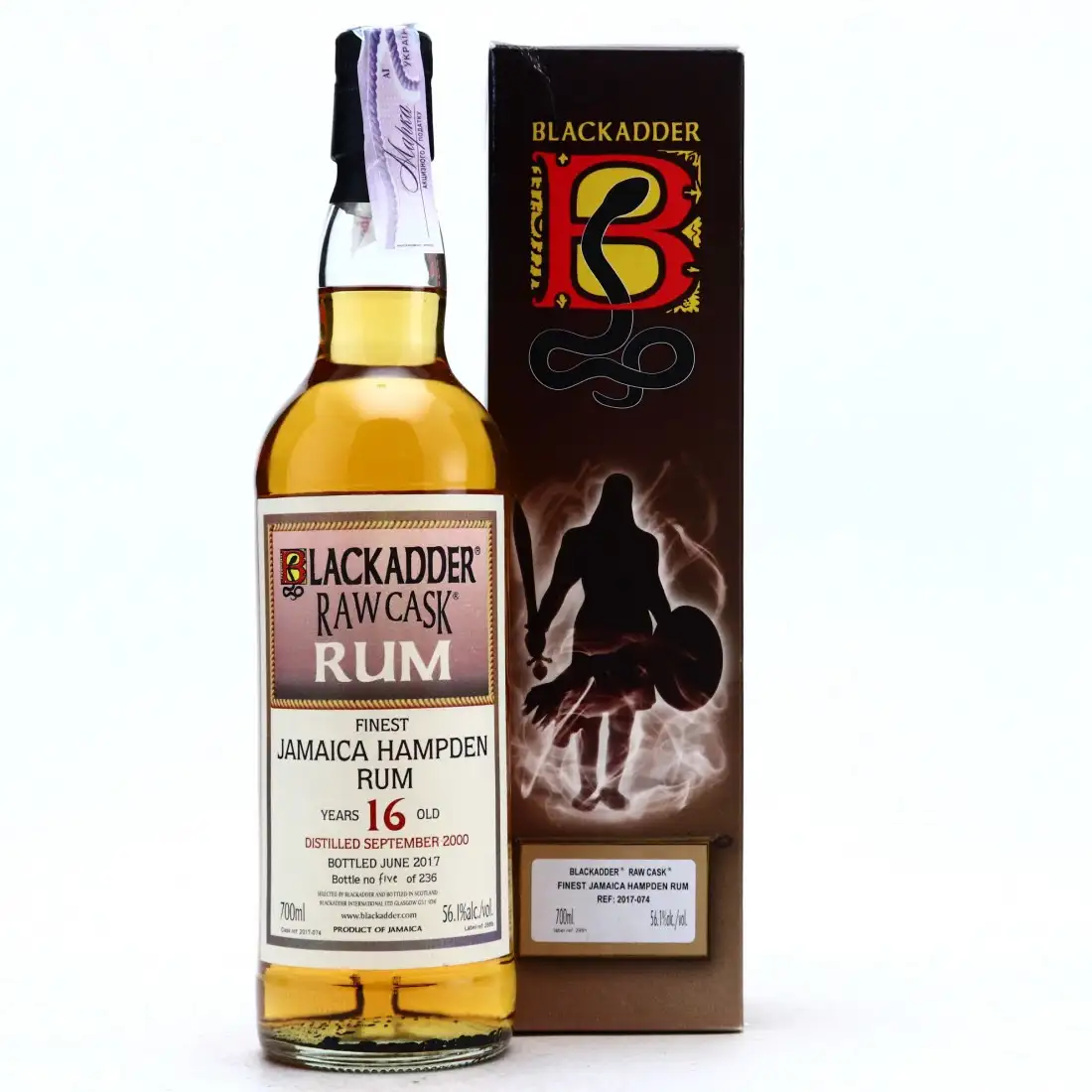 Image of the front of the bottle of the rum Raw Cask Rum LROK