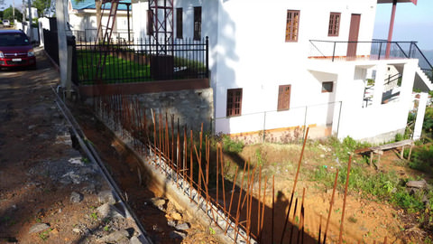Plot 38 Serenitea - RCC retention wall complete