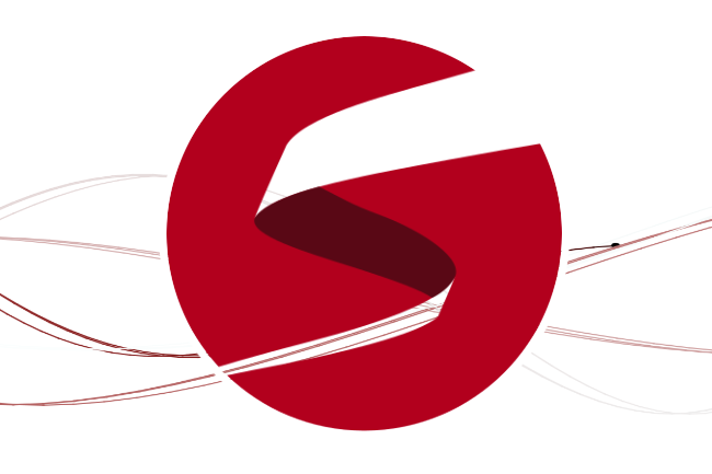 Stan logo. The logo is a red circle with white 'tape' in an S shape in the circle.