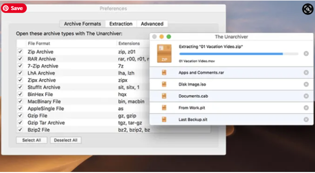 how to uncompress files on mac