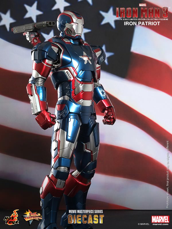 Hot Toys Iron Man 3 MMS195D01 Iron Patriot 1/6th Scale Limited Edition Collectible Figure