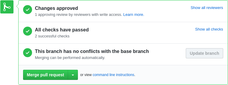 A fully approved pull request