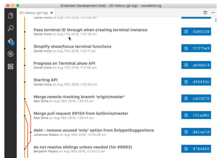 Extension Git Log