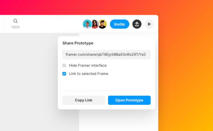 Sharing your prototypes has never been easier.