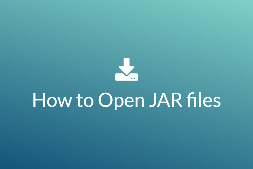 How to open JAR files
