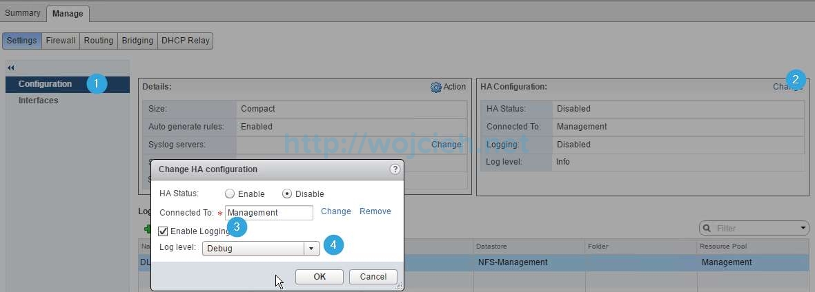 How to change logging level in NSX - 11