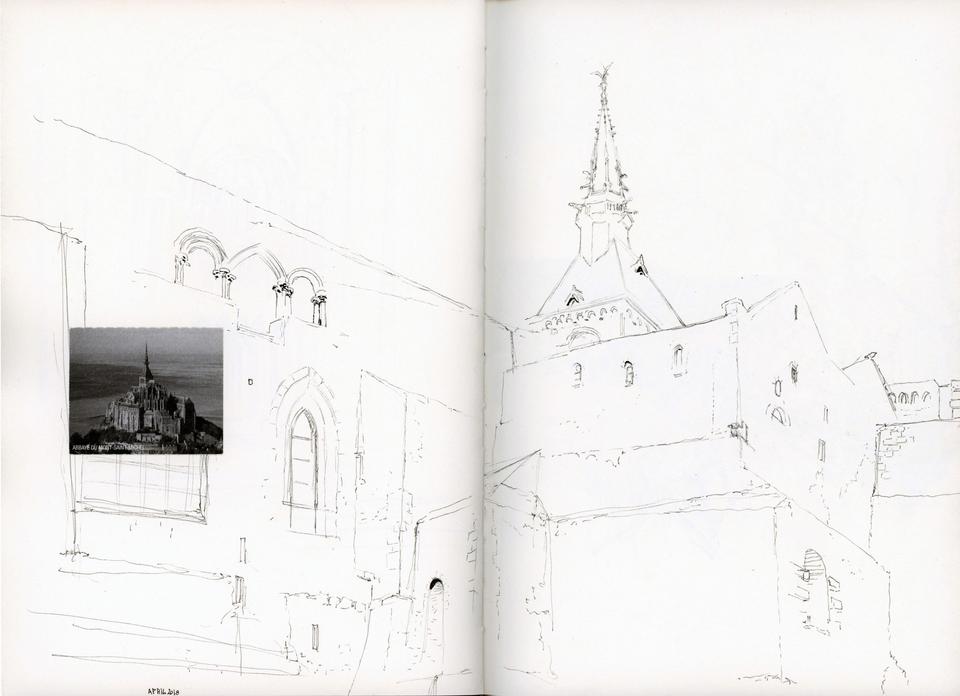 Mont saint Michel, from sketchbook