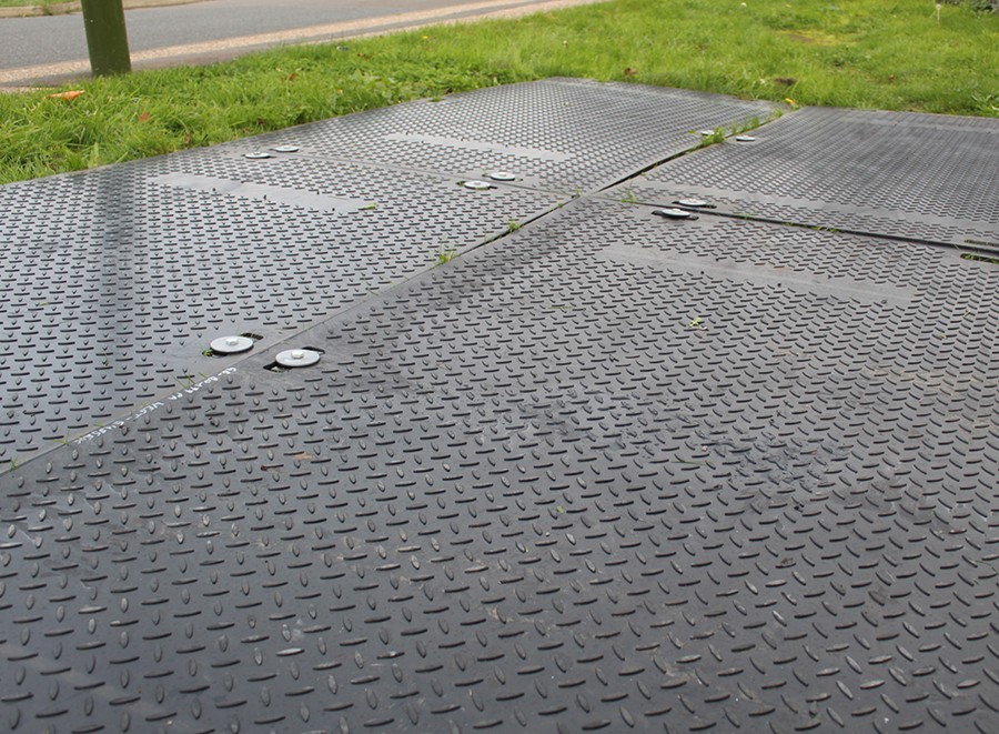 SafeMat Ground Protection Multiple Mats Connected