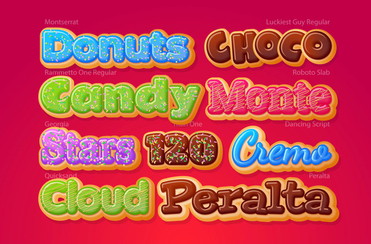 Donuts Adobe Illustrator Graphic style images/donuts_3_examples.jpg