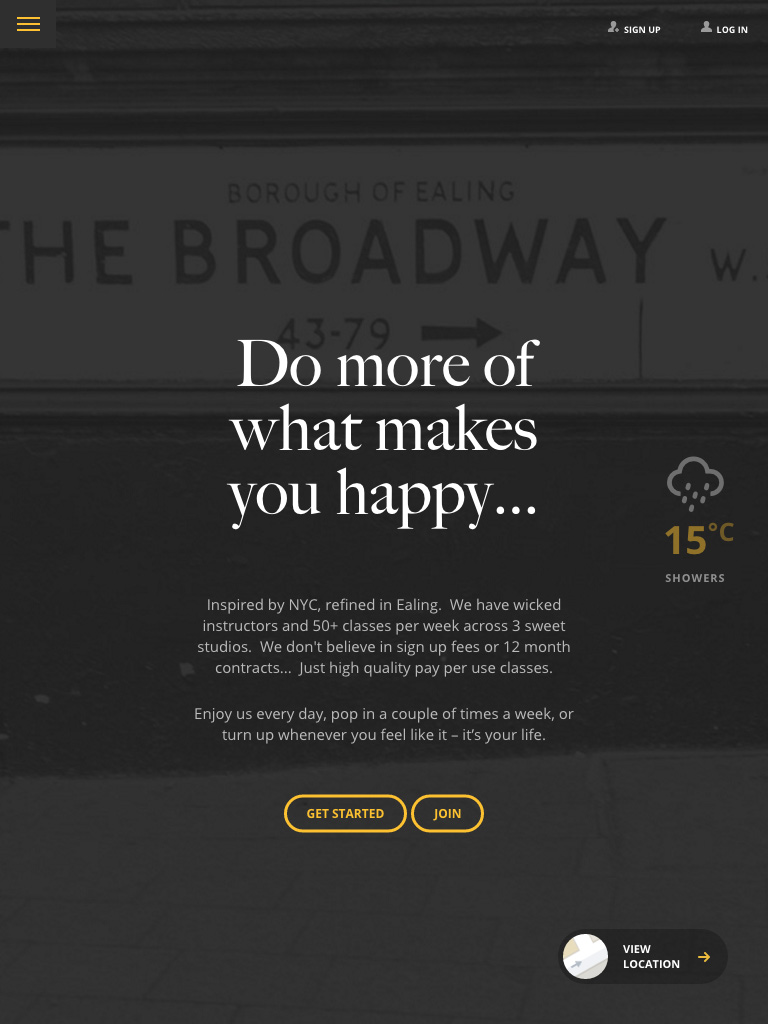 Tribeca Studios homepage