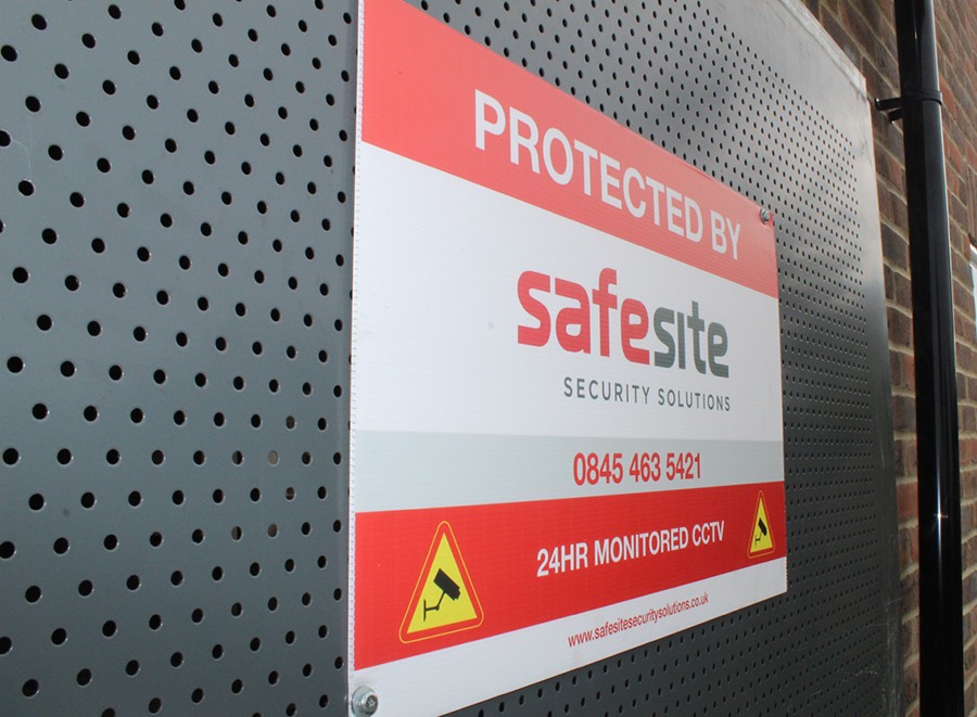 Sitex SafeSite Security Solutions Sign