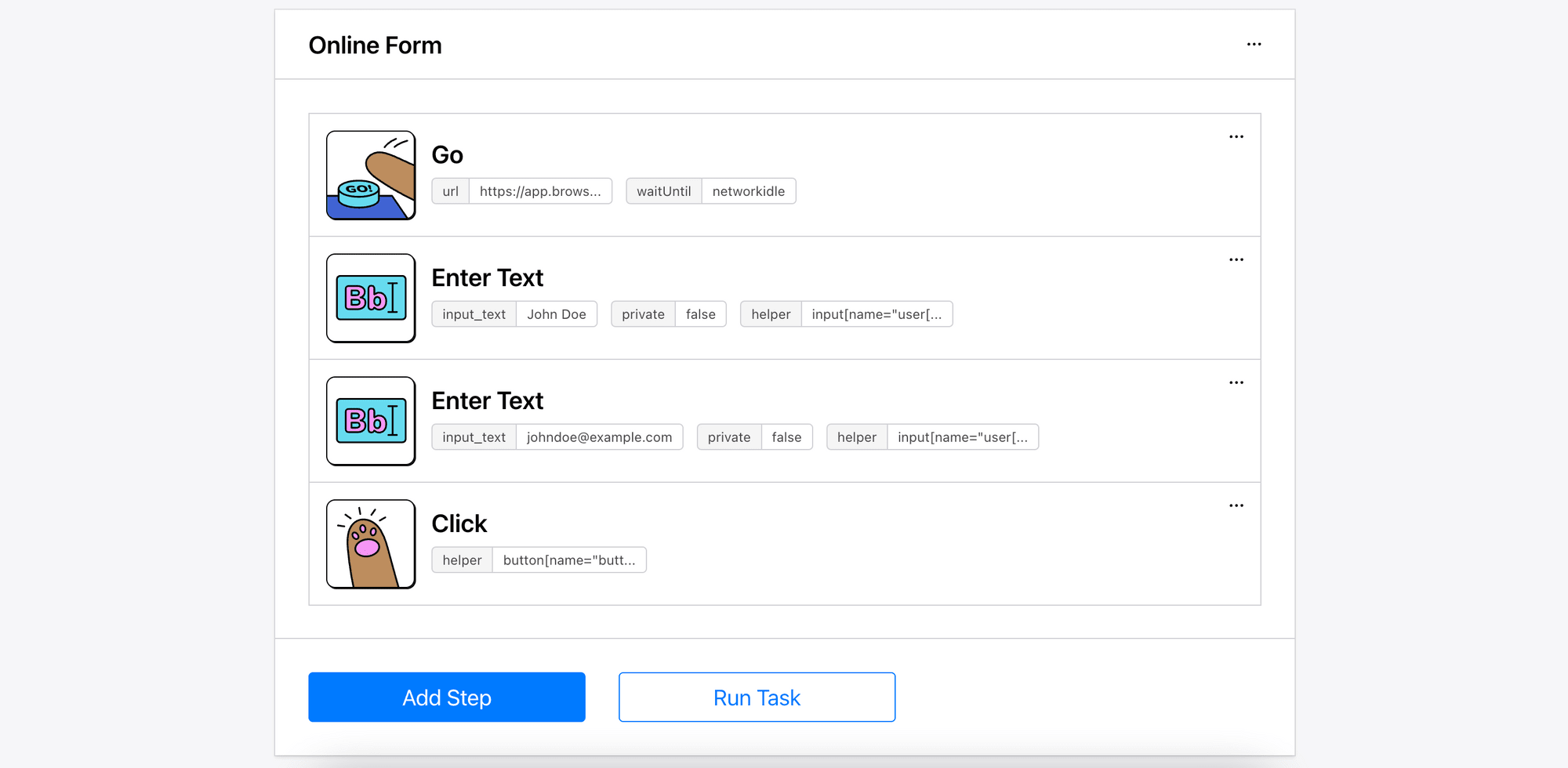 Browserbear task - Online Form