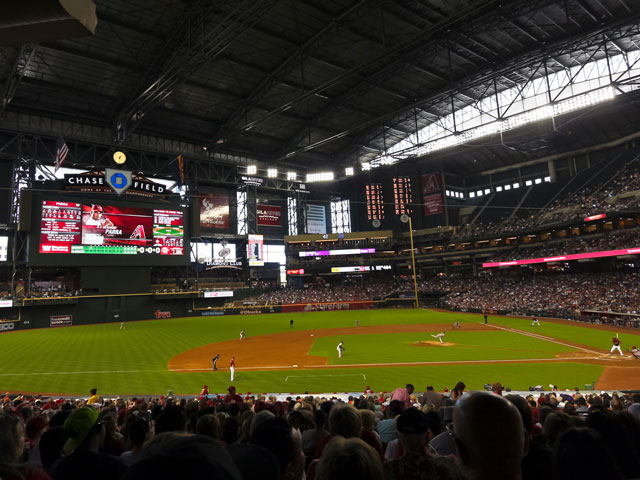 2 of the 30 MLB teams playing a game at Chase Field in Arizona